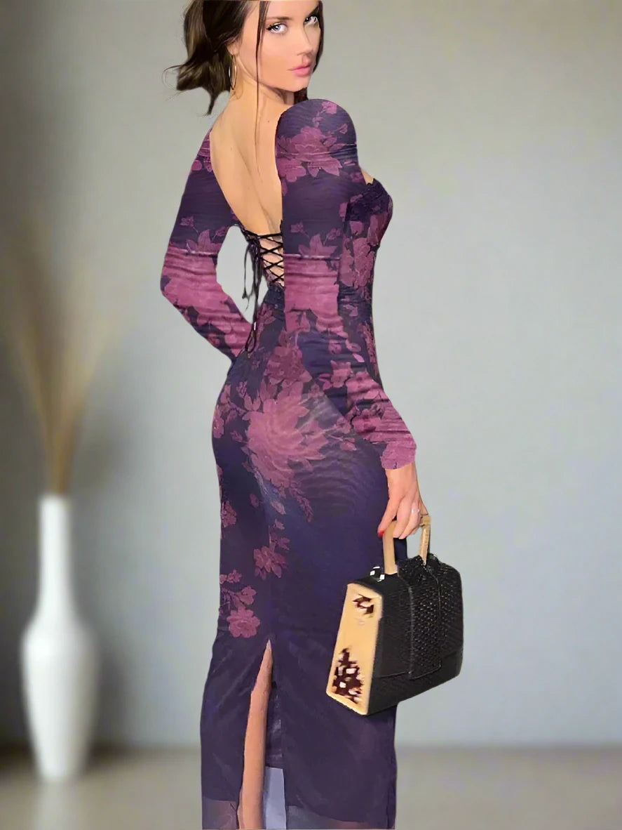 cue purple dress Cue The Charm Eyelet Midi Dress M / lavender